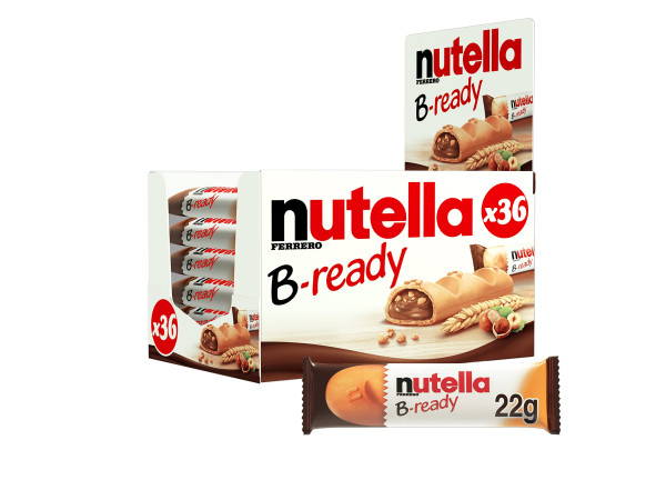 NUTELLA B-READY - BÁNH QUY NHÂN SOCOLA HẠT PHỈ ( THÙNG 36 CÁI GÓI LẺ)