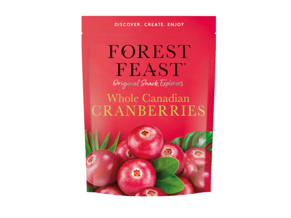 FOREST FEAST Whole Canadian Dried Cranberries 6 x 170g - Mạn Việt Quất sấy khô 